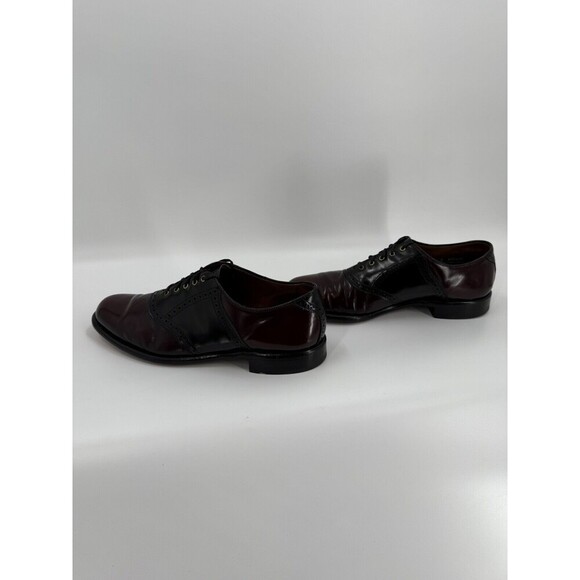 Keith Highlanders Burgundy & Black Oxford Loafers USA MADE Size 11 D Excellent C - Picture 7 of 13